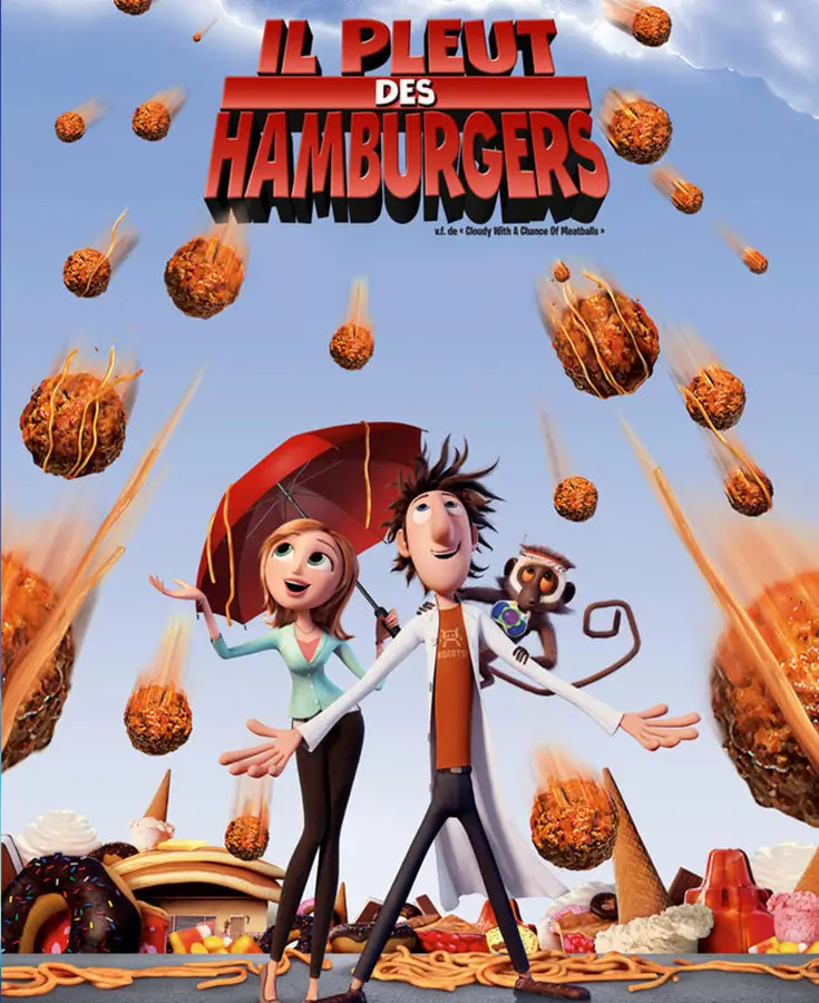 Affiche du film Il pleut des hamburgers